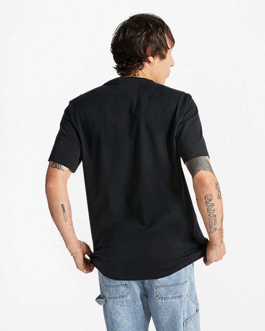 Men's Converse Cloud Fill Logo T-Shirts Black | AU 60451Q